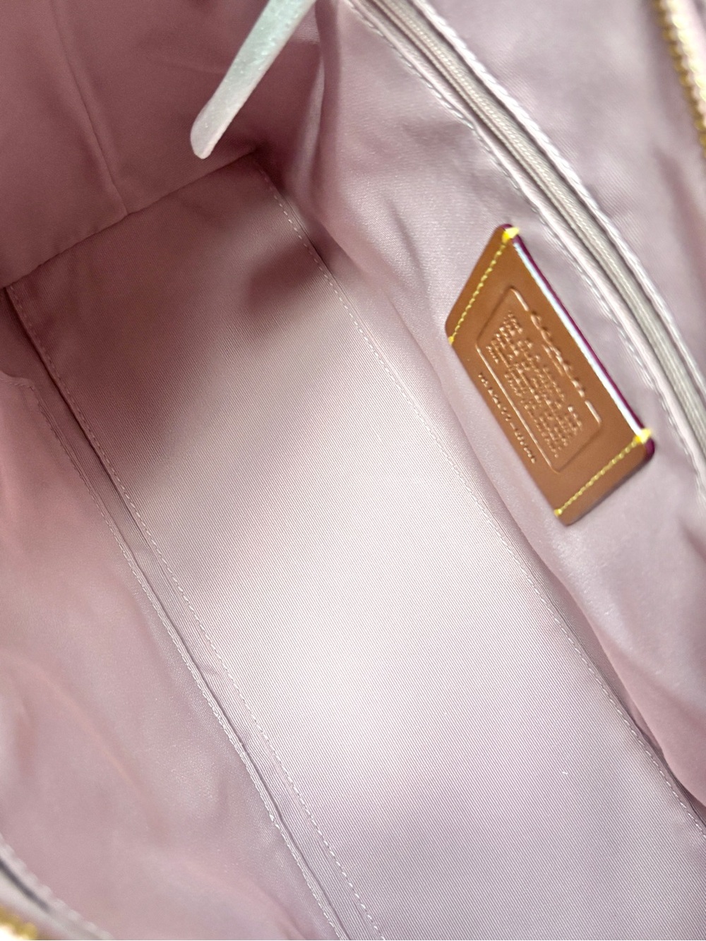 New Coach Laurel Shoulder Bag Carnation Pink Pebbled Leather - Picture 12 of 14